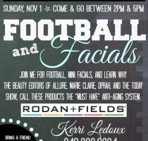 Promotional Flyer – Footballs and Facials
